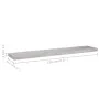 Floating wall shelf 2 units MDF gray concrete 120x23.5x3.8 cm by vidaXL, Shelves and shelves - Ref: Foro24-326607, Price: 52,...