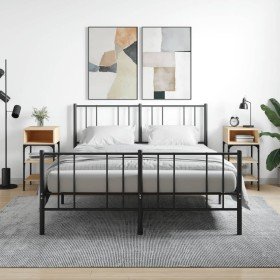 Mesita noche 2 uds madera ingeniería roble Sonoma 35x34,5x70 cm Mesita noche 2 uds madera ingeniería roble Sonoma 35x34,5x70 cm