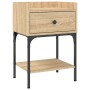 Mesita de noche madera de ingeniería roble Sonoma 40,5x31x60 cm