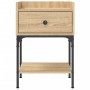 Mesita noche 2 uds madera ingeniería roble Sonoma 40,5x31x60 cm