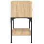 Mesita noche 2 uds madera ingeniería roble Sonoma 40,5x31x60 cm