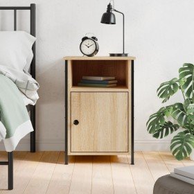 Mesita de noche madera contrachapada roble sonoma 40x42x60 cm Mesita de noche madera contrachapada roble sonoma 40x42x60 cm