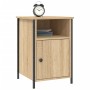 Mesita de noche madera contrachapada roble sonoma 40x42x60 cm