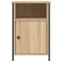 Mesita de noche madera contrachapada roble sonoma 40x42x60 cm