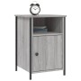 Mesita de noche madera contrachapada gris Sonoma 40x42x60 cm