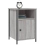Mesitas de noche 2 uds madera contrachapada gris 40x42x60 cm