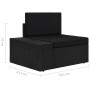 Set de muebles de jardín 5 pzas ratán sintético y cojines negro