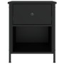Mesitas de noche 2 uds madera de ingeniería negro 40x42x50 cm