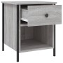 Mesita de noche madera de ingeniería gris Sonoma 40x42x50 cm