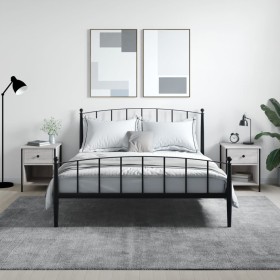 Mesita de noche 2 uds madera ingeniería gris Sonoma 40x42x50 cm Mesita de noche 2 uds madera ingeniería gris Sonoma 40x42x50 cm