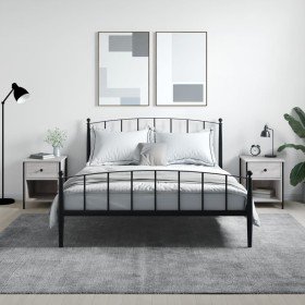 Mesita de noche 2 uds madera ingeniería gris Sonoma 40x42x50 cm Mesita de noche 2 uds madera ingeniería gris Sonoma 40x42x50 cm