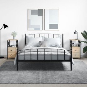 Mesita noche 2 uds madera ingeniería roble Sonoma 34x35,5x70 cm Mesita noche 2 uds madera ingeniería roble Sonoma 34x35,5x70 cm