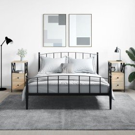 Mesita noche 2 uds madera ingeniería roble Sonoma 34x35,5x70 cm Mesita noche 2 uds madera ingeniería roble Sonoma 34x35,5x70 cm