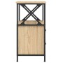 Mesita noche 2 uds madera ingeniería roble Sonoma 34x35,5x70 cm