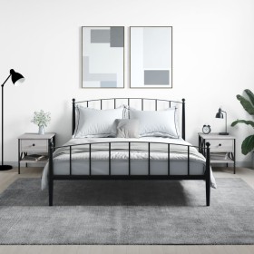 Mesita de noche 2 uds madera ingeniería gris Sonoma 40x42x45 cm Mesita de noche 2 uds madera ingeniería gris Sonoma 40x42x45 cm