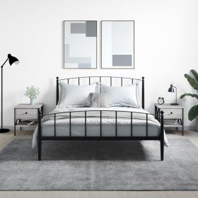 Mesita de noche 2 uds madera ingeniería gris Sonoma 40x42x45 cm Mesita de noche 2 uds madera ingeniería gris Sonoma 40x42x45 cm