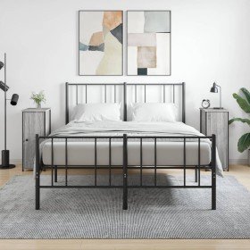 Mesitas noche 2 uds madera ingeniería gris Sonoma 32x42x80 cm Mesitas noche 2 uds madera ingeniería gris Sonoma 32x42x80 cm