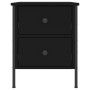Mesita de noche madera de ingeniería negro 40x42x50 cm