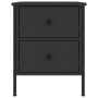 Mesitas de noche 2 uds madera de ingeniería negro 40x42x50 cm
