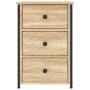 Mesitas noche 2 uds madera ingeniería roble Sonoma 40x36x60 cm
