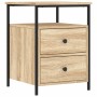 Mesitas noche 2 uds madera ingeniería roble Sonoma 44x45x60 cm