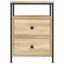 Mesitas noche 2 uds madera ingeniería roble Sonoma 44x45x60 cm
