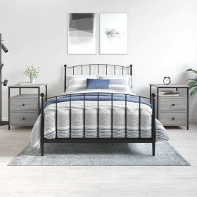 Mesitas noche 2 uds madera ingeniería gris Sonoma 44x45x60 cm Mesitas noche 2 uds madera ingeniería gris Sonoma 44x45x60 cm