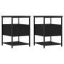 Mesitas de noche 2 uds madera de ingeniería negro 40x42x56 cm