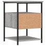 Mesita de noche madera de ingeniería gris Sonoma 40x42x56 cm