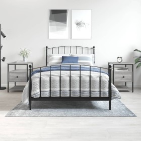 Mesitas noche 2 uds madera ingeniería gris Sonoma 40x42x56 cm Mesitas noche 2 uds madera ingeniería gris Sonoma 40x42x56 cm