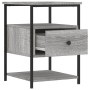 Mesitas noche 2 uds madera ingeniería gris Sonoma 40x42x56 cm