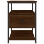 Mesitas noche 2 uds madera ingeniería marrón roble 40x42x56 cm