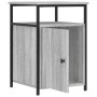 Mesitas de noche 2 uds madera contrachapada gris 40x42x60 cm