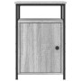 Mesitas de noche 2 uds madera contrachapada gris 40x42x60 cm