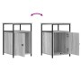 Mesitas de noche 2 uds madera contrachapada gris 40x42x60 cm