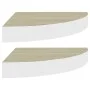 Corner wall shelf 2 pcs white oak MDF 25x25x3.8 cm by vidaXL, Shelves and shelves - Ref: Foro24-326631, Price: 30,15 €, Disco...