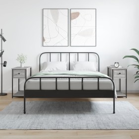 Mesitas noche 2 uds madera ingeniería gris Sonoma 30x60x60 cm Mesitas noche 2 uds madera ingeniería gris Sonoma 30x60x60 cm