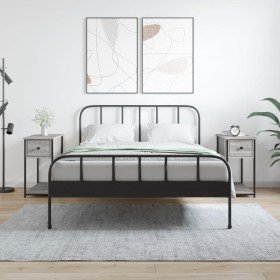 Mesitas noche 2 uds madera ingeniería gris Sonoma 30x60x60 cm Mesitas noche 2 uds madera ingeniería gris Sonoma 30x60x60 cm
