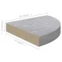 Concrete gray MDF wall corner shelf 25x25x3.8 cm by vidaXL, Shelves and shelves - Ref: Foro24-326633, Price: 17,84 €, Discoun...