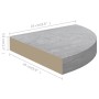Estante de esquina de pared 2 uds MDF gris hormigón 25x25x3,8cm de vidaXL, Estantes y estanterías - Ref: Foro24-326634, Preci...