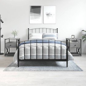 Mesitas noche 2 uds madera ingeniería gris Sonoma 40x42x55 cm Mesitas noche 2 uds madera ingeniería gris Sonoma 40x42x55 cm