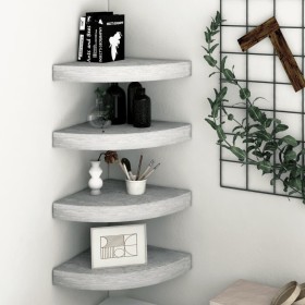 Corner wall shelves 4 pcs MDF concrete gray 25x25x3.8 cm by vidaXL, Shelves and shelves - Ref: Foro24-326635, Price: 48,74 €,...
