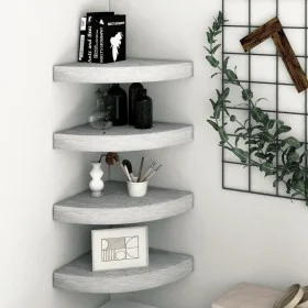 Corner wall shelves 4 pcs MDF concrete gray 25x25x3.8 cm by vidaXL, Shelves and shelves - Ref: Foro24-326635, Price: 47,73 €,...