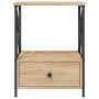 Mesitas noche 2 uds madera ingeniería roble Sonoma 50x41x65 cm