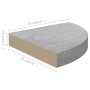 Eckwandregale 4 Stück MDF betongrau 25x25x3,8 cm von vidaXL, Regale und Regale - Ref: Foro24-326635, Preis: 48,74 €, Rabatt: %