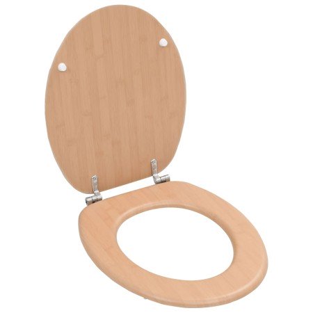 Asiento inodoro WC con tapa MDF diseño bambú en Asientos de inodoros y bidés | Comprar online en Foro24