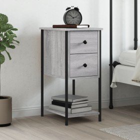 Mesita de noche madera de ingeniería gris Sonoma 32x42x70 cm Mesita de noche madera de ingeniería gris Sonoma 32x42x70 cm