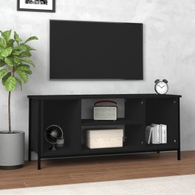 Mueble de TV madera contrachapada negro 102x35x45 cm Mueble de TV madera contrachapada negro 102x35x45 cm
