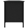Mueble de TV madera contrachapada negro 102x35x45 cm