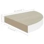 Wand-Eckregal 2 Stück MDF Eiche/weiß 35x35x3,8 cm von vidaXL, Regale und Regale - Ref: Foro24-326640, Preis: 35,86 €, Rabatt: %